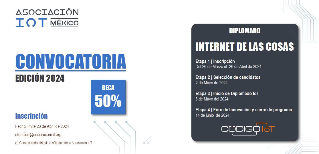 Lee más sobre el artículo Diplomado IoT – Mayo 2024