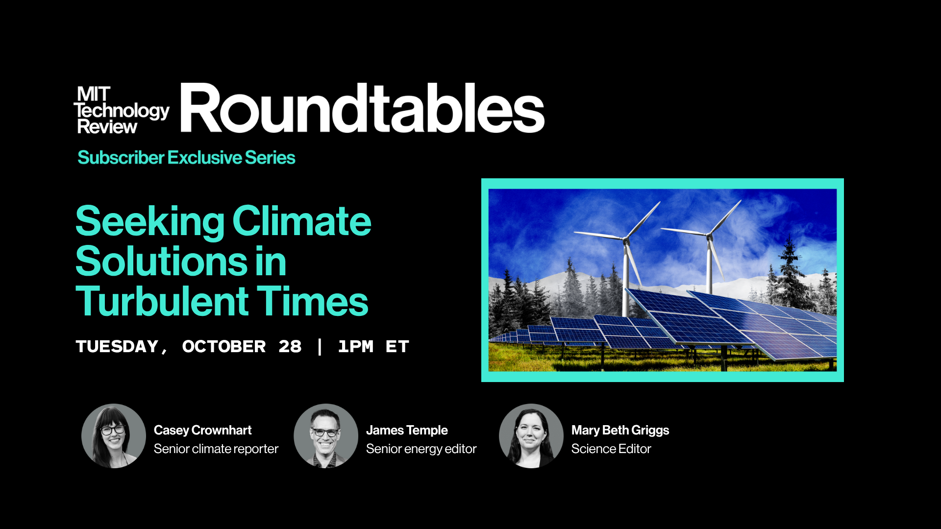 Lee más sobre el artículo Mesas redondas: Buscando soluciones climáticas en tiempos turbulentos
