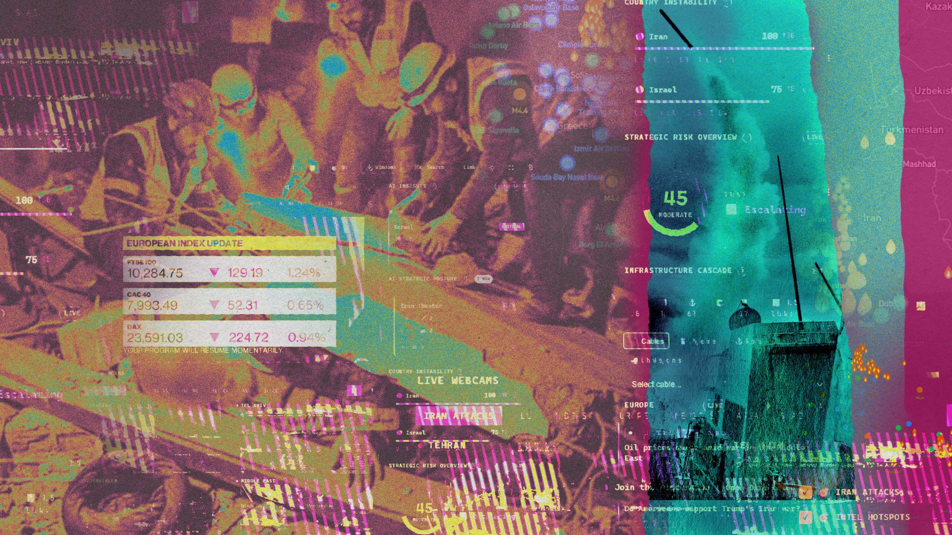 En este momento estás viendo 
<span class="bsf-rt-reading-time"><span class="bsf-rt-display-label" prefix="Tiempo de lectura"></span> <span class="bsf-rt-display-time" reading_time="1"></span> <span class="bsf-rt-display-postfix" postfix="mins"></span></span><!-- .bsf-rt-reading-time -->Cómo la IA está convirtiendo el conflicto de Irán en un teatro